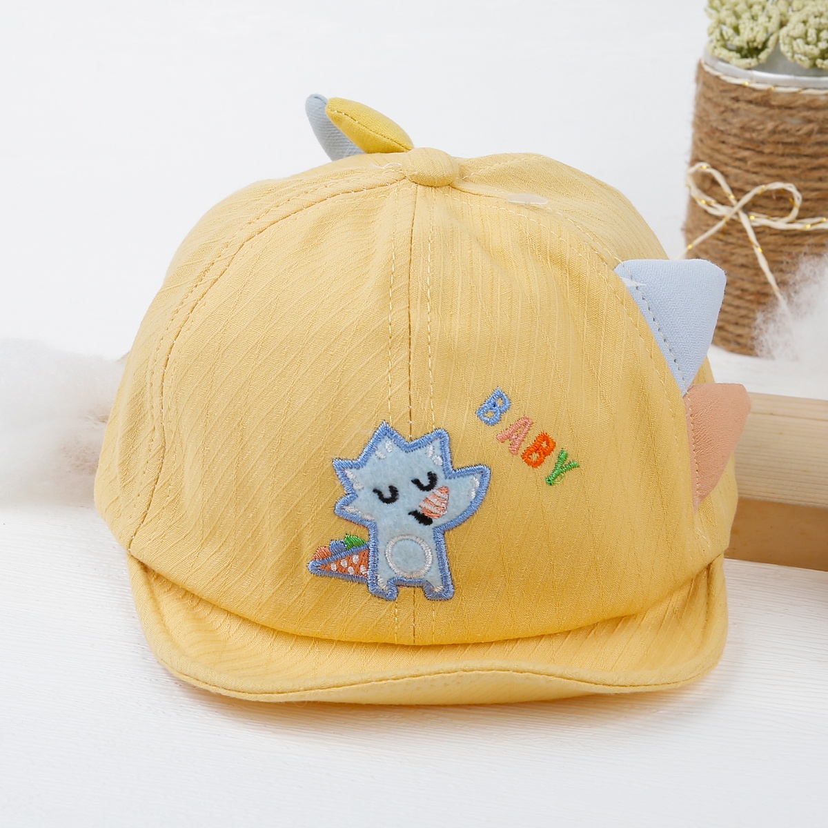 Mũ thời trang Kids Plaza lưỡi trai hình cáo 23K-H01 màu vàng s48