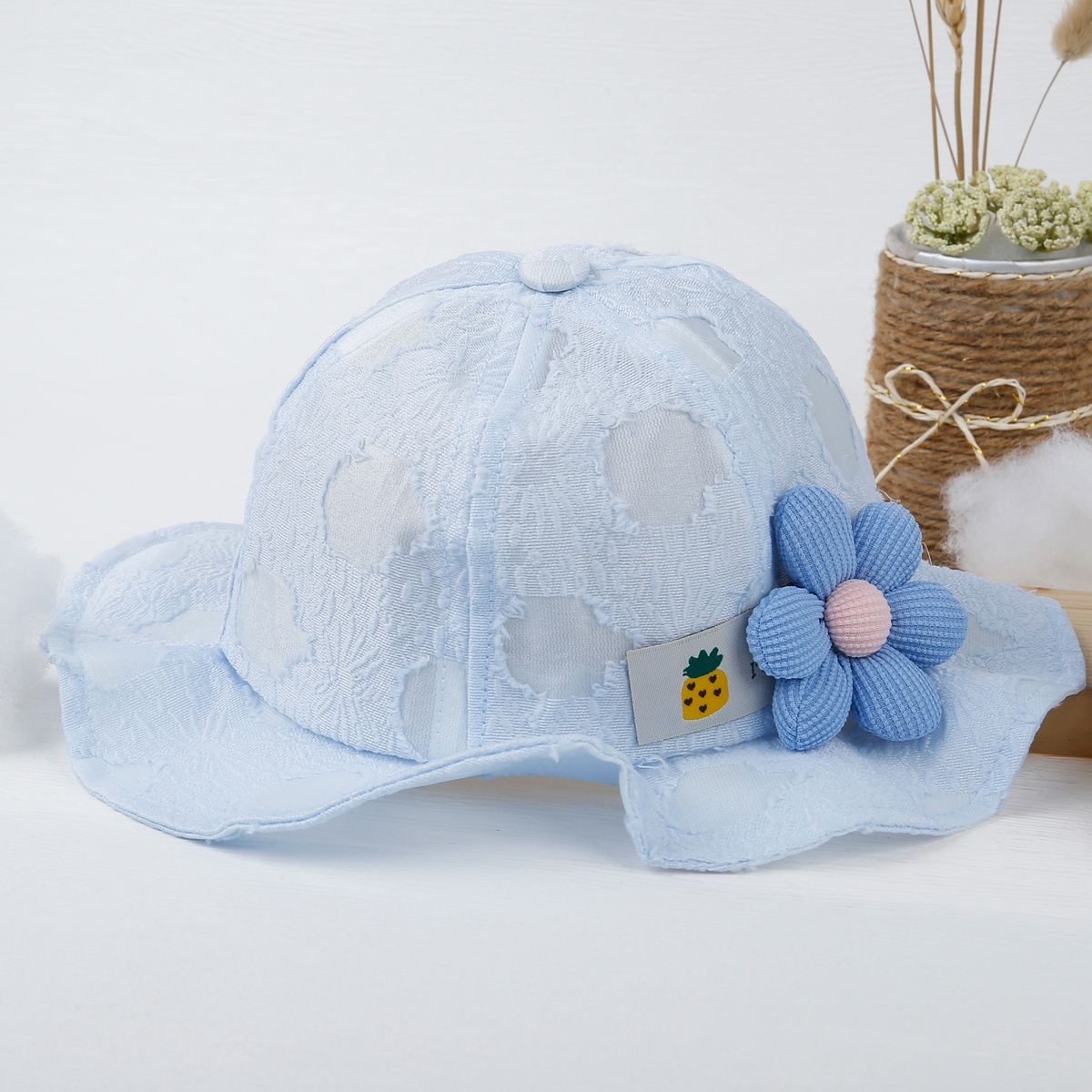 Mũ thời trang KidsPlaza đính hoa 23K-H11 s50 (Xanh)