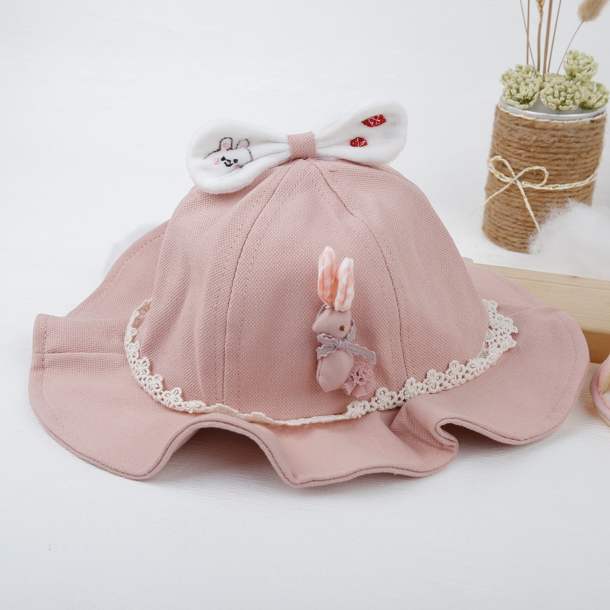 Mũ thời trang KidsPlaza đính nơ 23K-H09 s50 (Hồng)