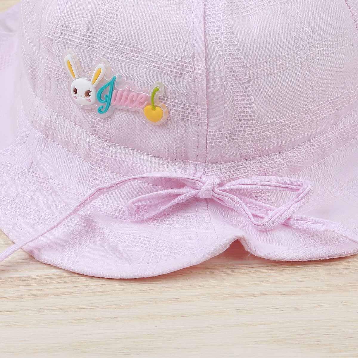 Mũ vành thắt nơ KidsPlaza 22K-H06 (Hồng) - mặt phải