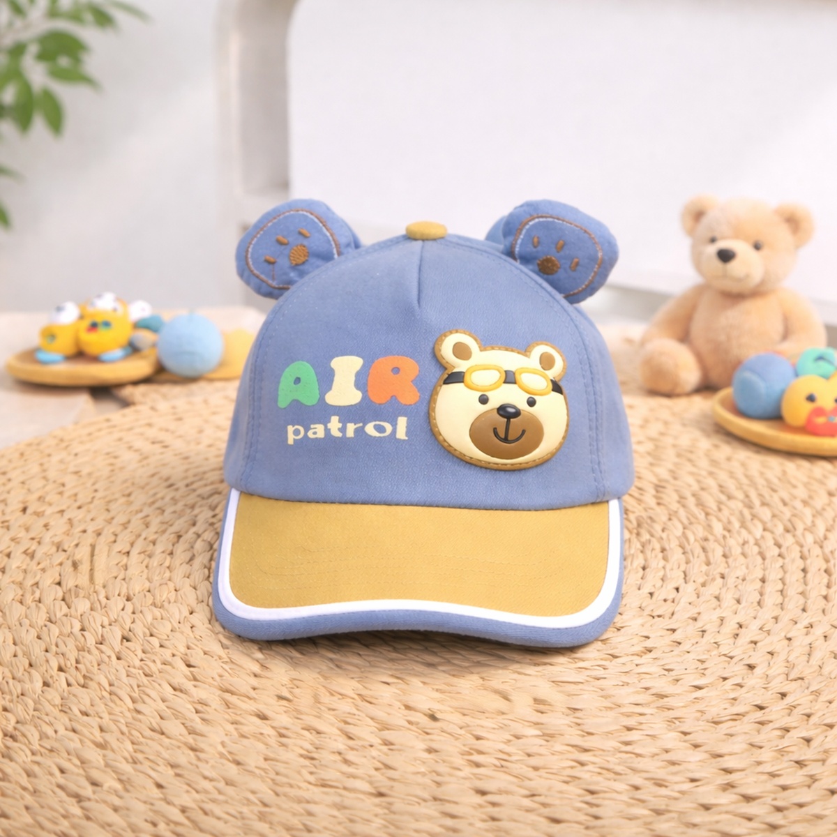 Mũ lưỡi trai KidsPlaza Capybara 26K-H20 size 52 (Xanh vàng) - mặt trái