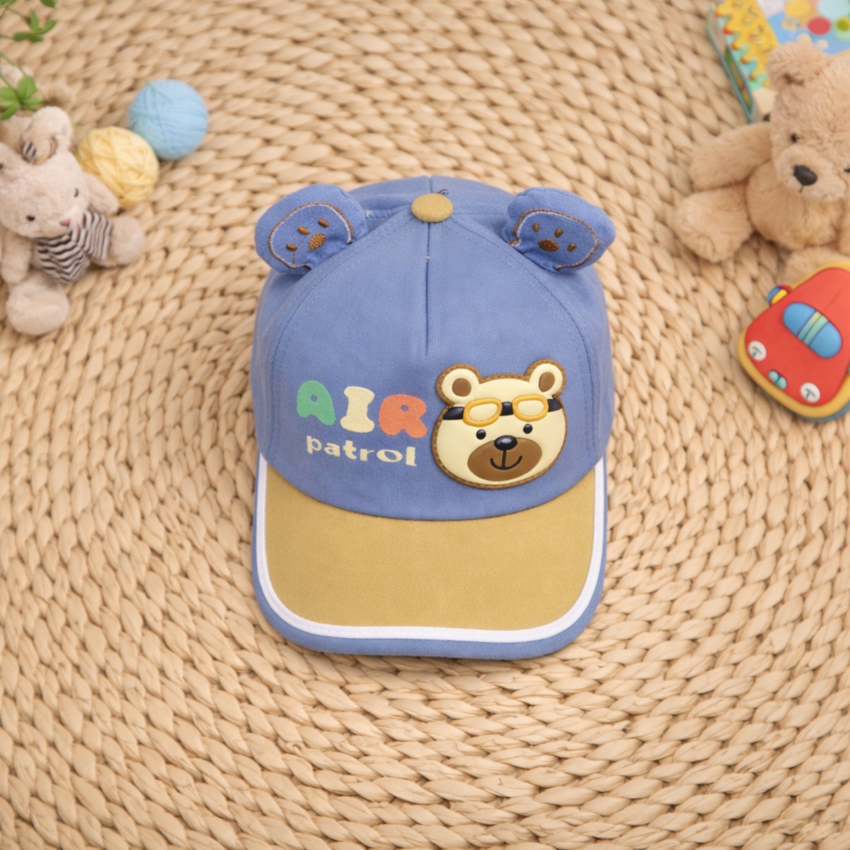 Mũ lưỡi trai KidsPlaza Capybara 26K-H20 size 52 (Xanh vàng) - mặt phải