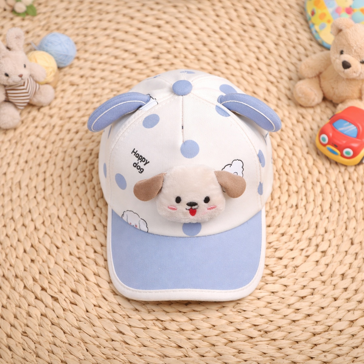 Mũ lưỡi trai KidsPlaza cún 2 tai 26K-H19 size 52 (Xanh dương) - mặt phải