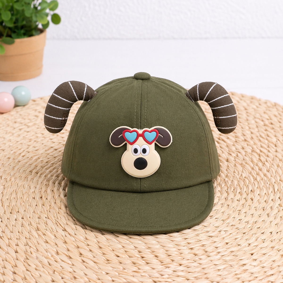Mũ lưỡi trai KidsPlaza cún 2 tai 26K-H29 size 48 (Xanh) - mặt trái