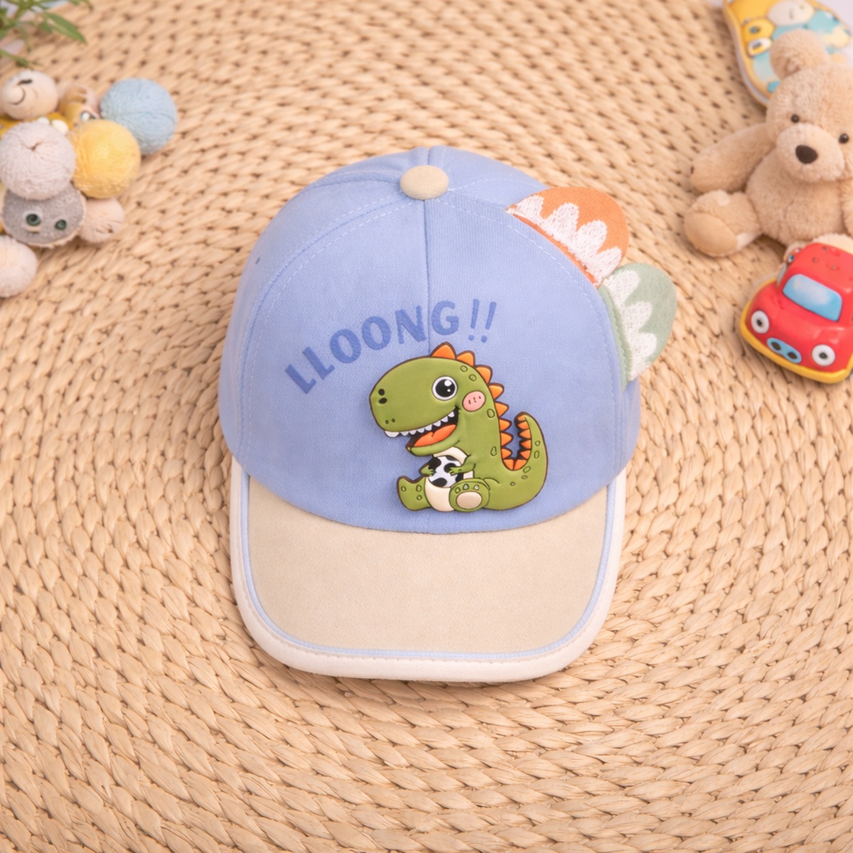 Mũ lưỡi trai KidsPlaza Dinosaur 26K-H21 size 52 (Xanh)  - mặt trái