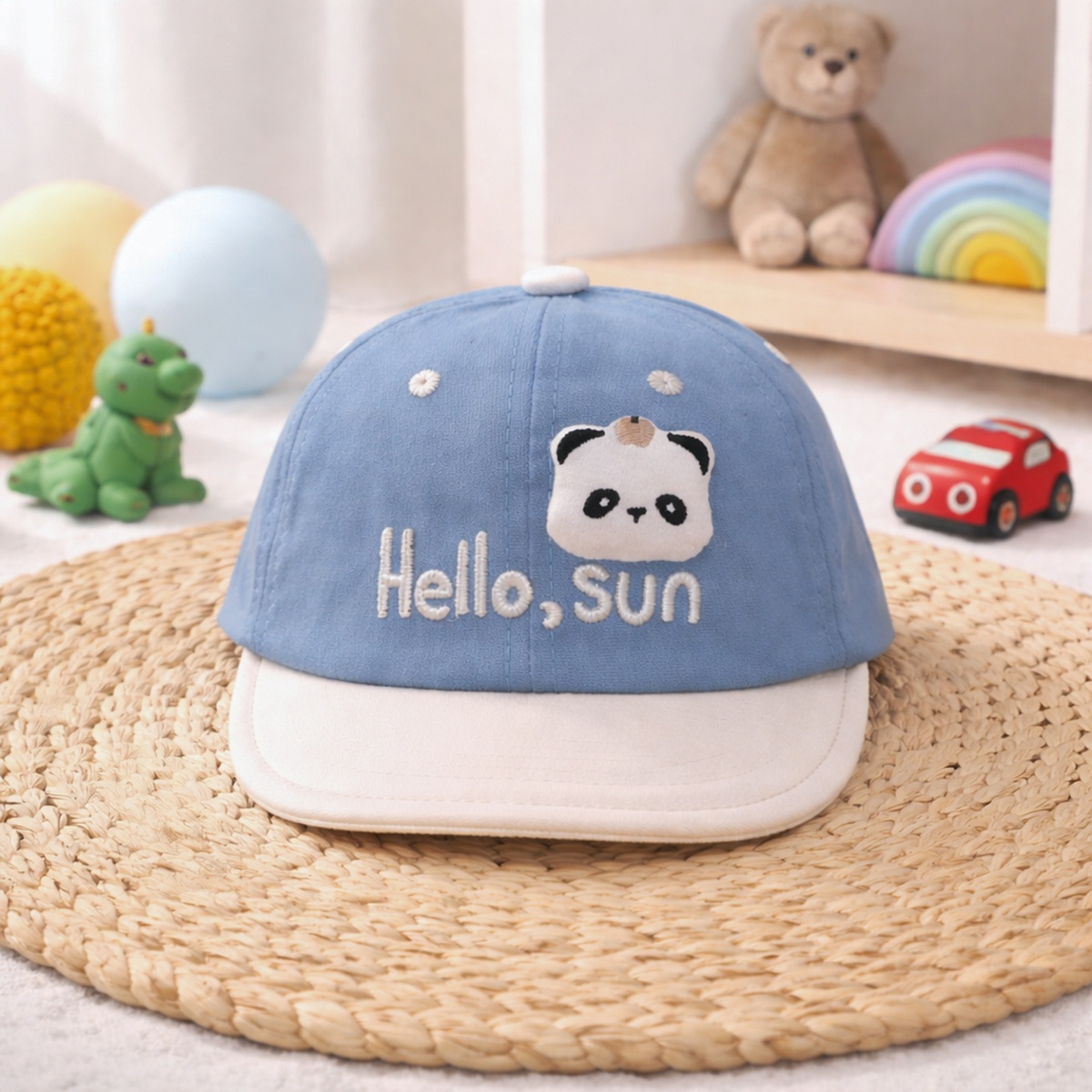 Mũ lưỡi trai KidsPlaza Hello Sun 26K-H23 size 48 (Xanh dương) - mặt trái