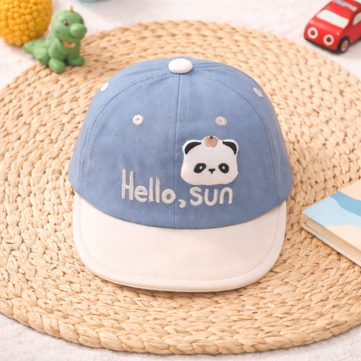 Mũ lưỡi trai KidsPlaza Hello Sun 26K-H23 size 48 (Xanh dương) - mặt phải
