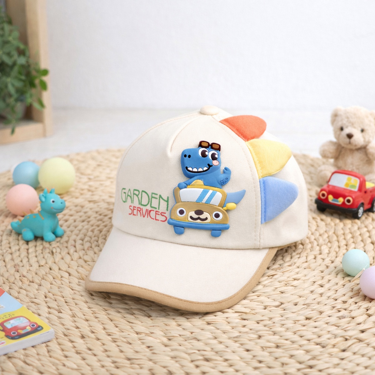 Mũ lưỡi trai KidsPlaza khủng long 26K-H18 size 52 (Be) - mặt trái