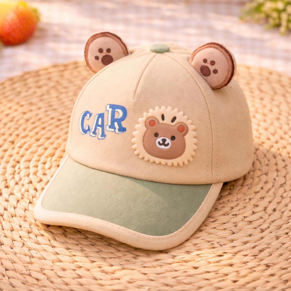 Mũ lưỡi trai KidsPlaza sư tử Car 26K-H27 size 48 (Nâu) - mặt trái