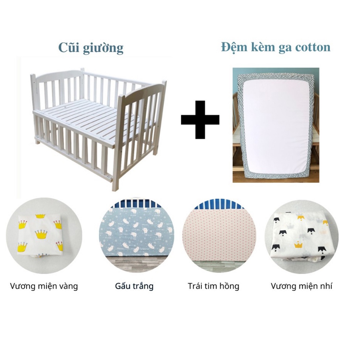 Nôi cũi GoldCat đa năng 4 in1 C4 (Trắng) - hình 12