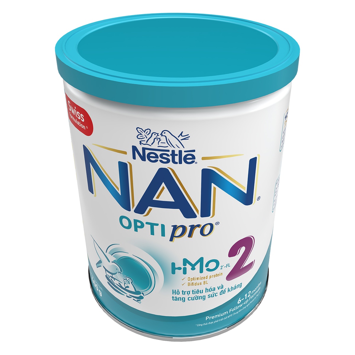 Sữa Nan Optipro HMO số 2 400g cho bé 6-12 tháng - mặt sau