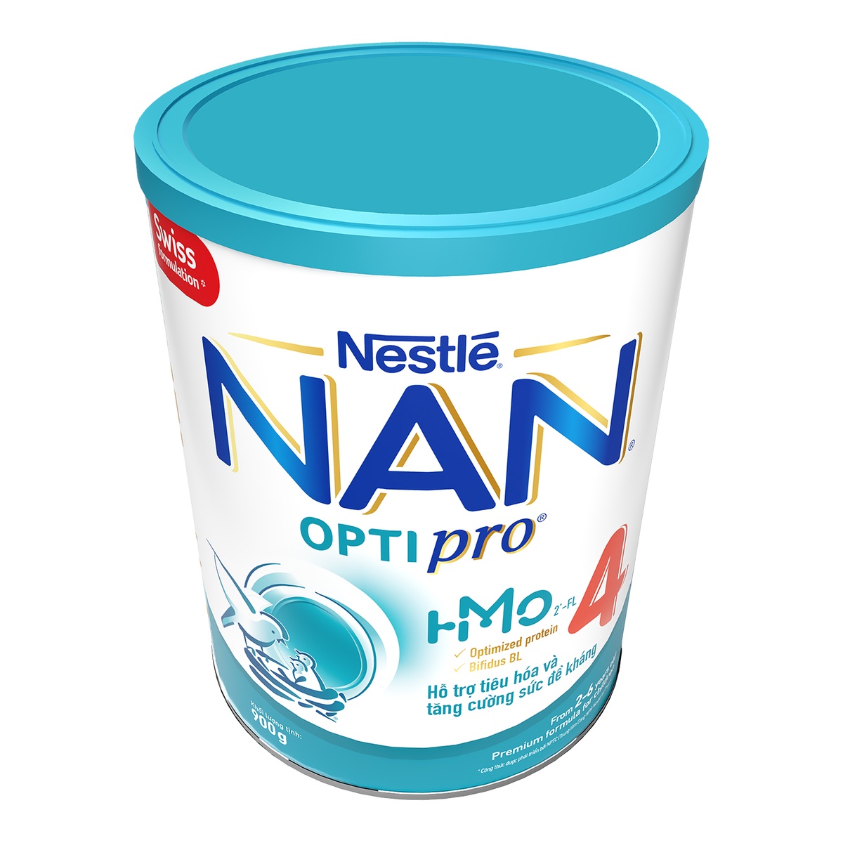 Sữa Nan Optipro HMO số 4 900gr cho bé 2-6 tuổi - mặt sau