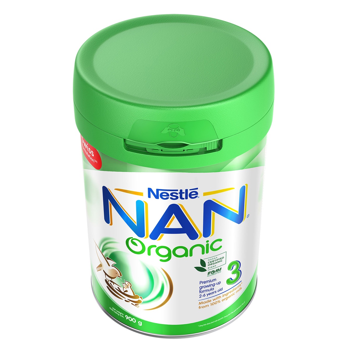 Sữa Nan Organic số 3 900g cho bé từ 2-6 tuổi - mặt sau