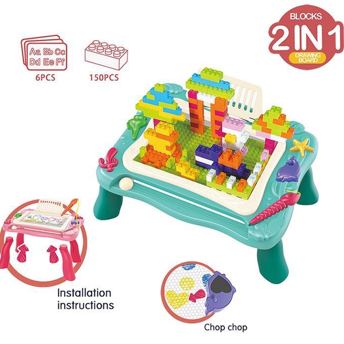 Bàn lắp ghép 2 in 1 Nan (Khuyến mãi không bán)