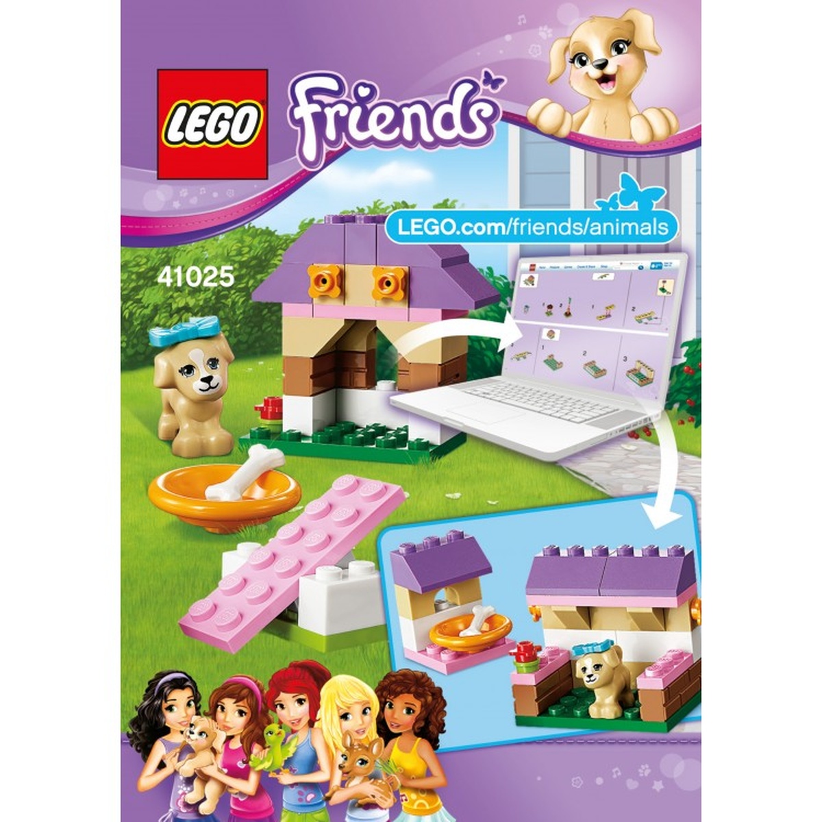 Đồ chơi Lego 41025 nhà cho cún con - mặt trái