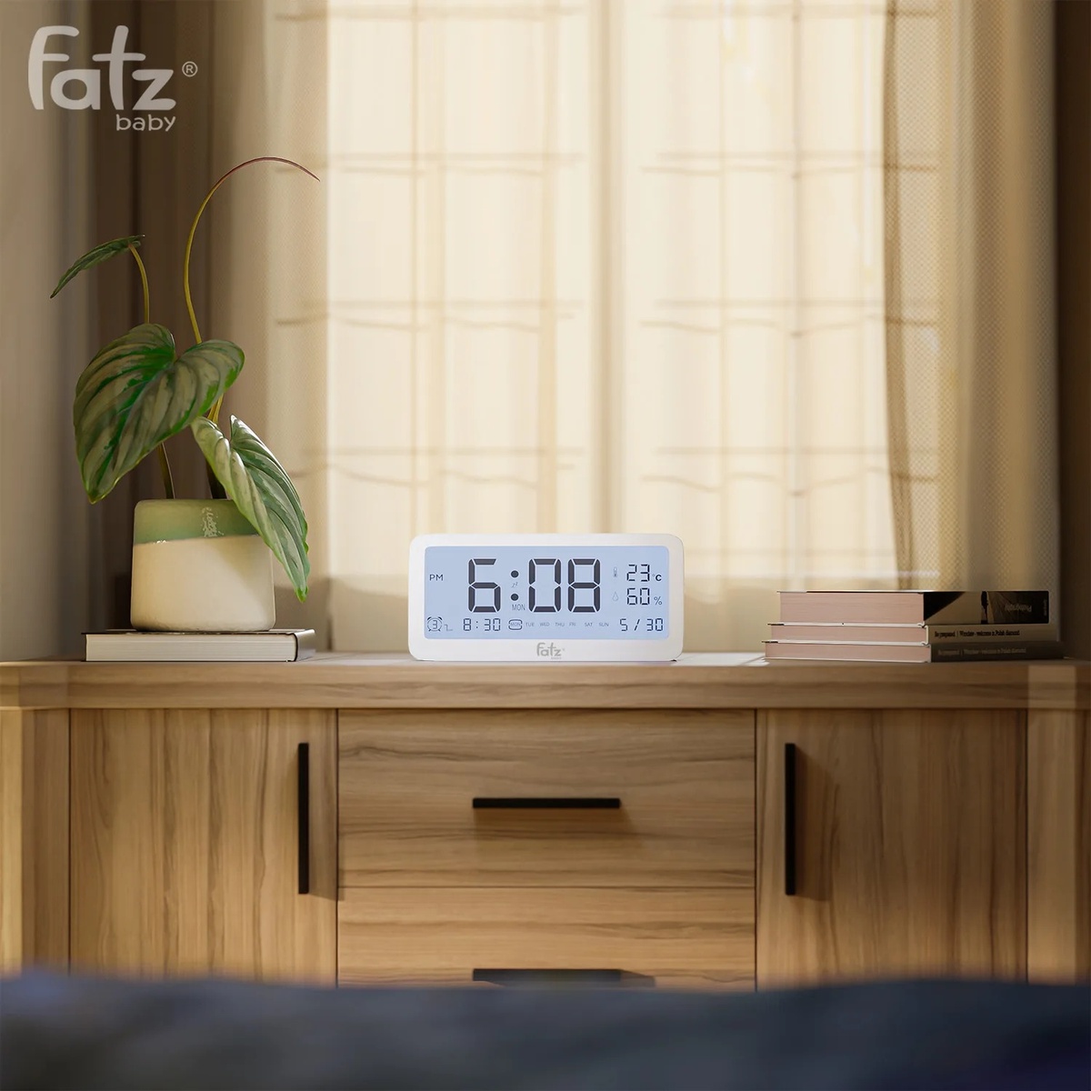 Nhiệt ẩm kế điện tử đa năng Senmax 1 Fatzbaby FB8826WS - mặt trái