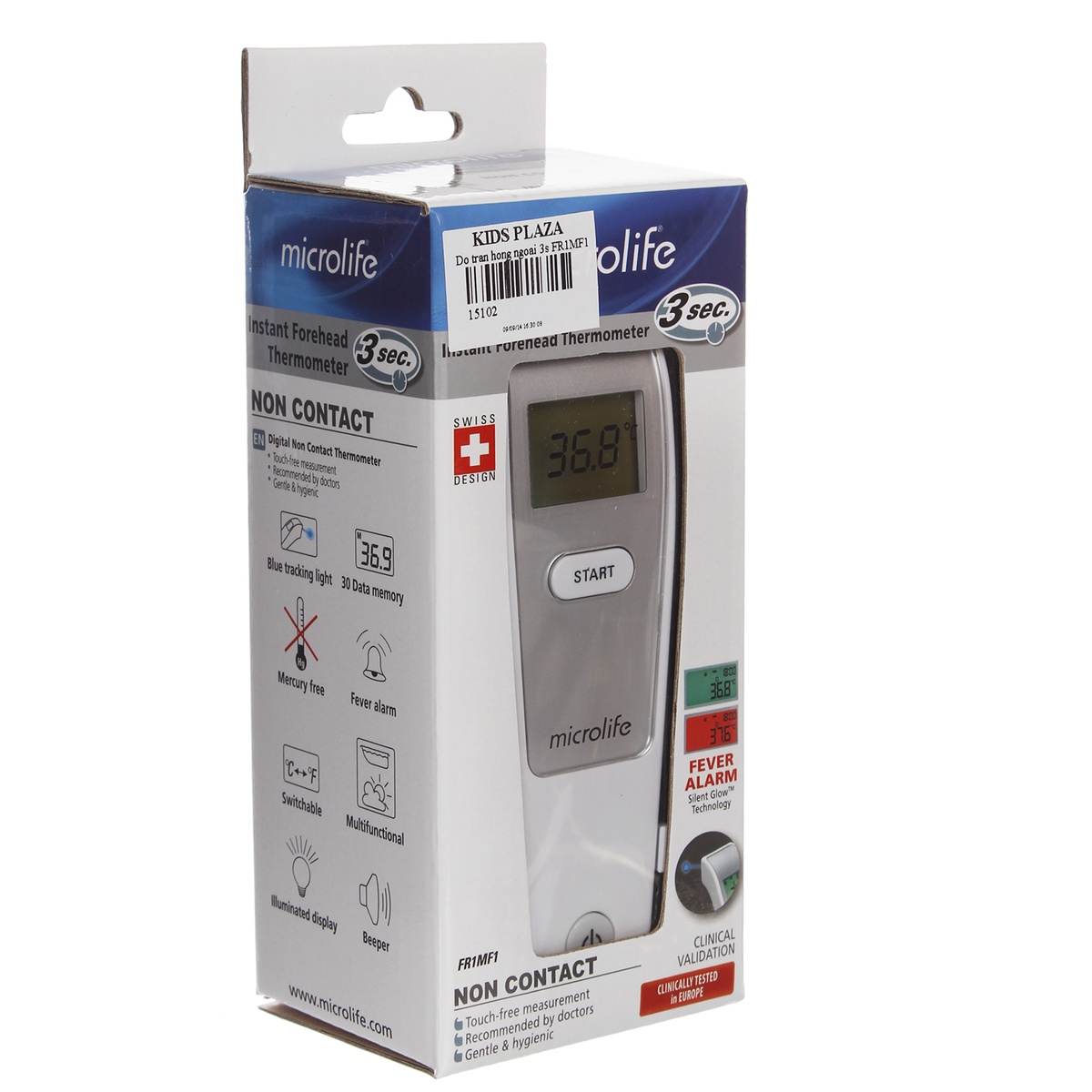 Nhiệt kế điện tử đo trán hồng ngoại Microlife FR1MF1 - mặt phải