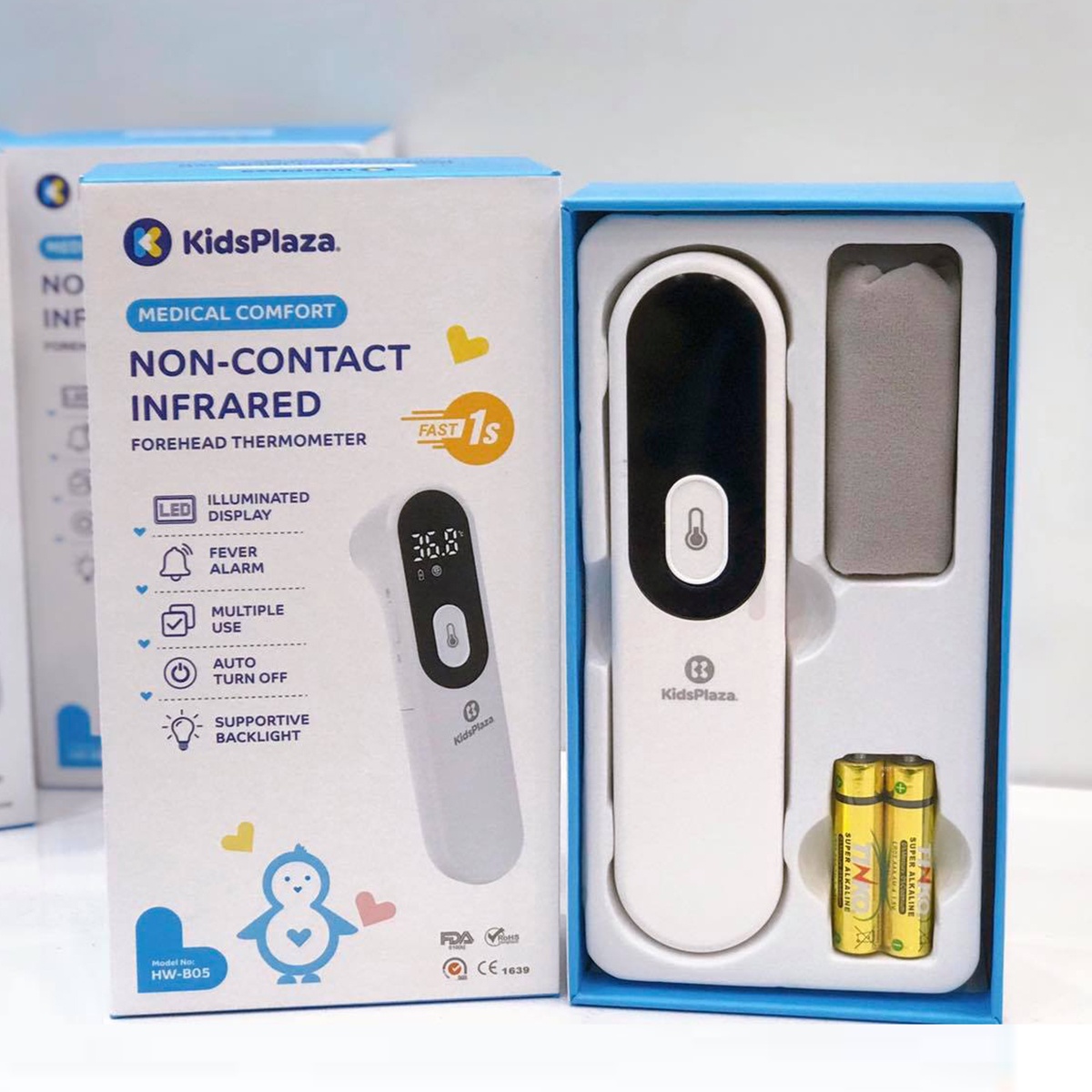 Nhiệt kế hồng ngoại KidsPlaza Medical Comfort HW-B05 - mặt trái
