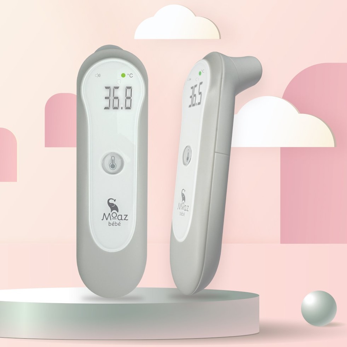 Nhiệt kế hồng ngoại Moaz Bébé MB - 024 - mặt trái