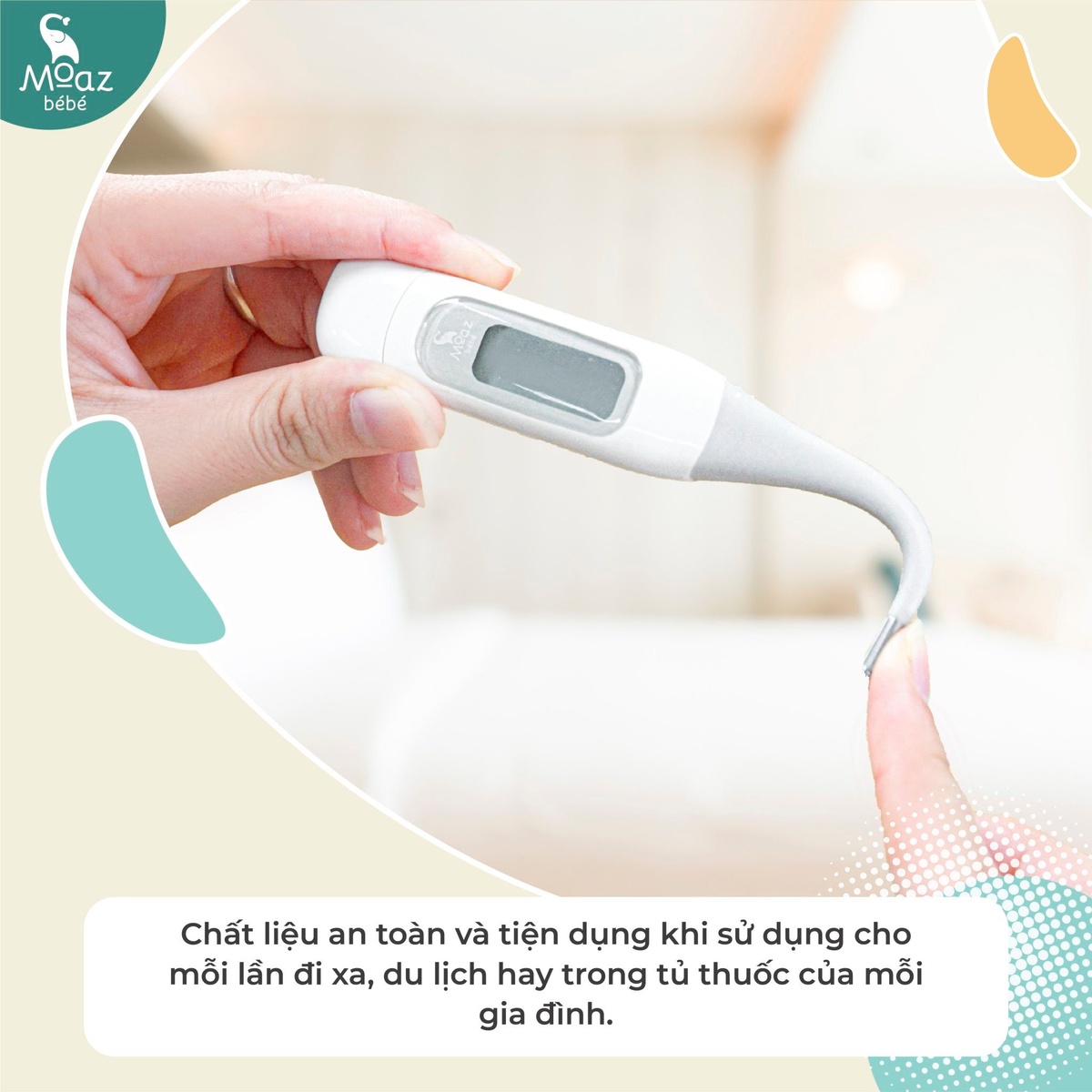 Nhiệt kế kỹ thuật số Moaz BéBé MB-040 - góc nghiêng