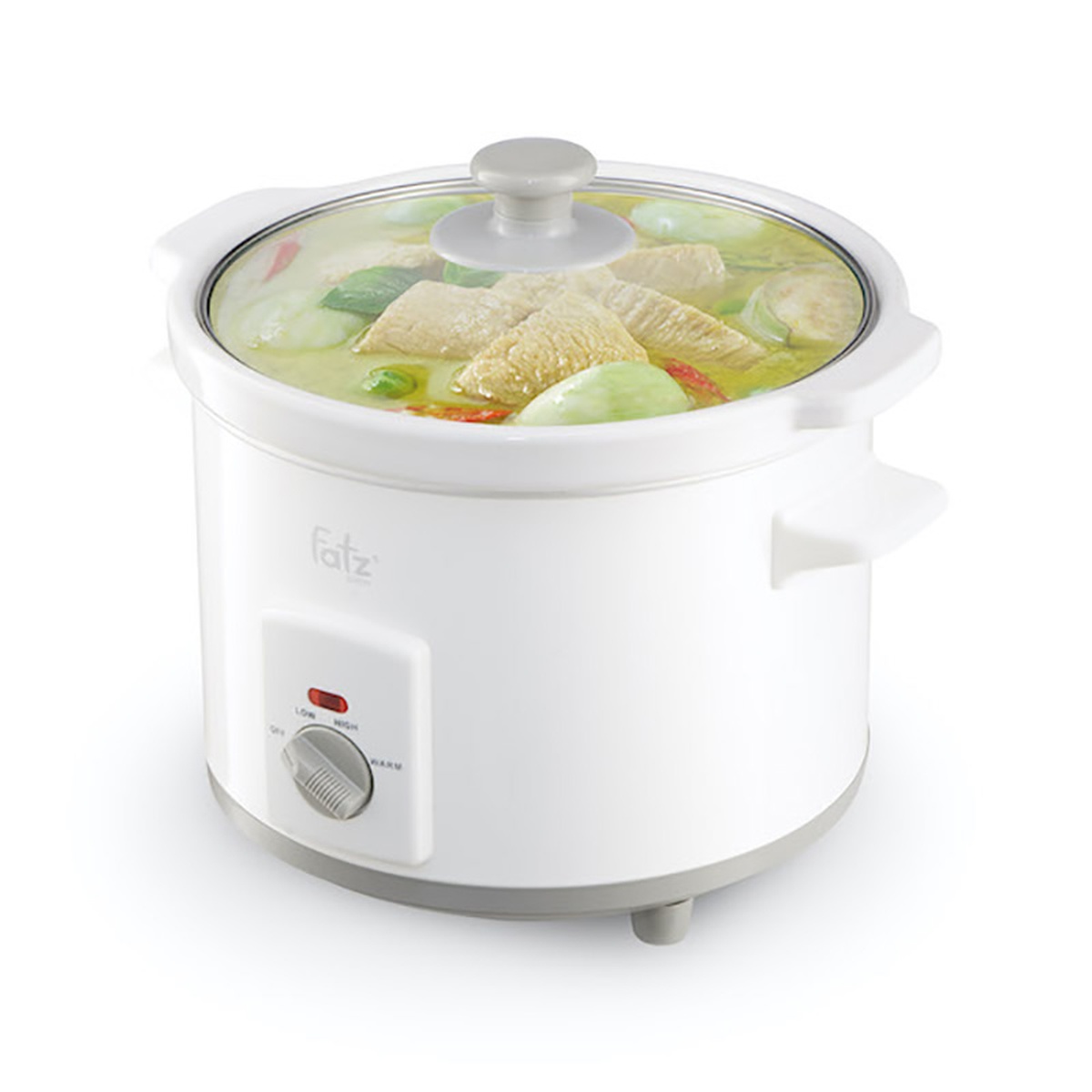 Nồi nấu chậm 2,5 Lít FatzBaby - FB9025MH Màu Trắng - mặt sau