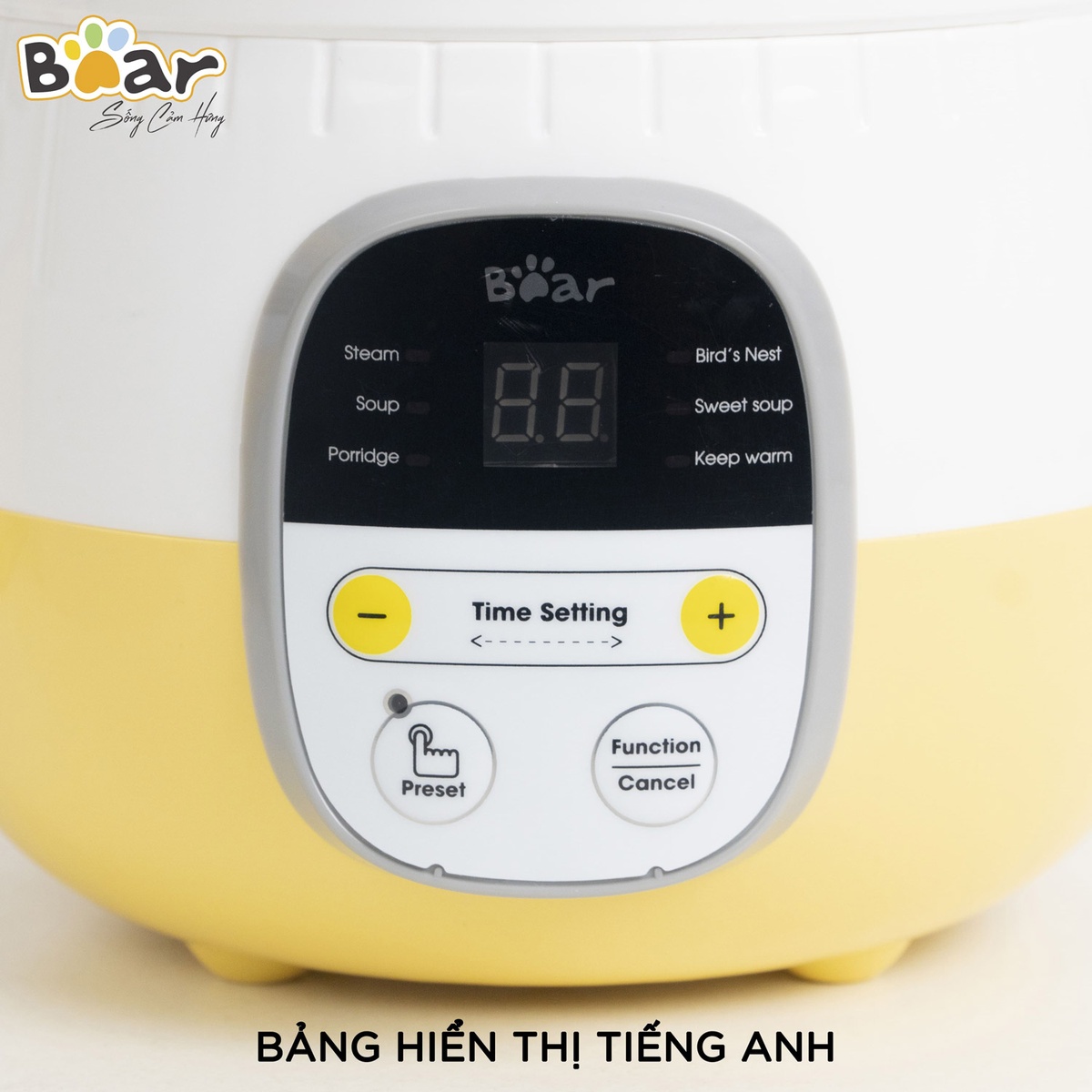 Nồi nấu chậm Bear 0.8L SUBE001 - góc nghiêng
