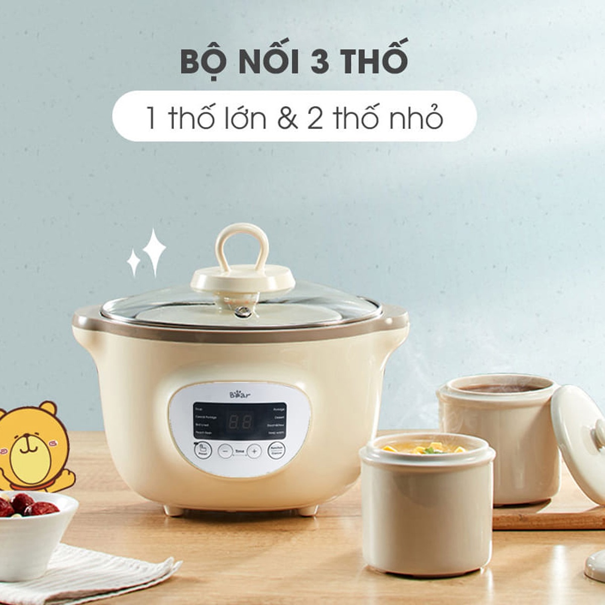 Nồi nấu chậm Bear 1.6L SUBE002 - hình 6