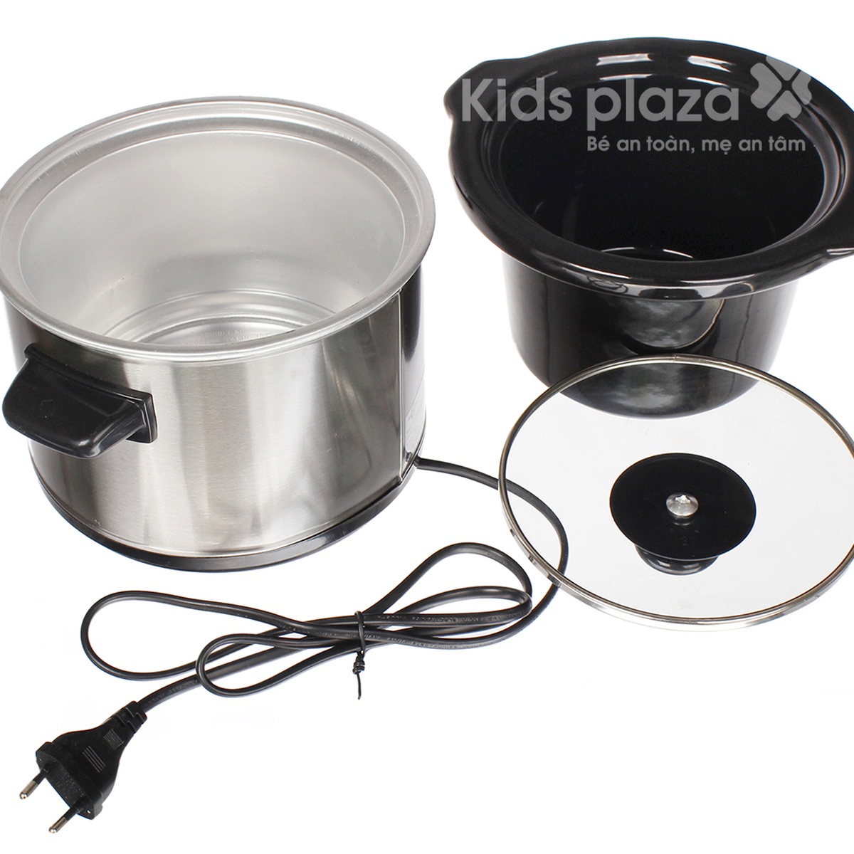 Nồi nấu cháo cho bé BBCooker Hàn Quốc loại to 1.5L - mặt phải