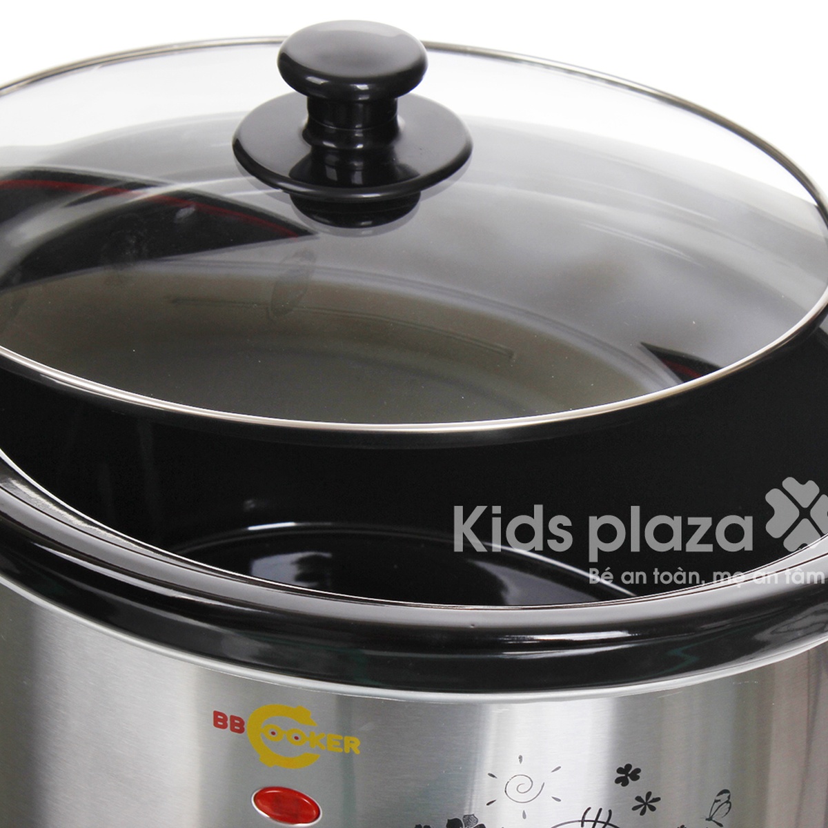 Nồi nấu chậm đa năng cho bé BBCooker Hàn Quốc 3.5l - mặt trái