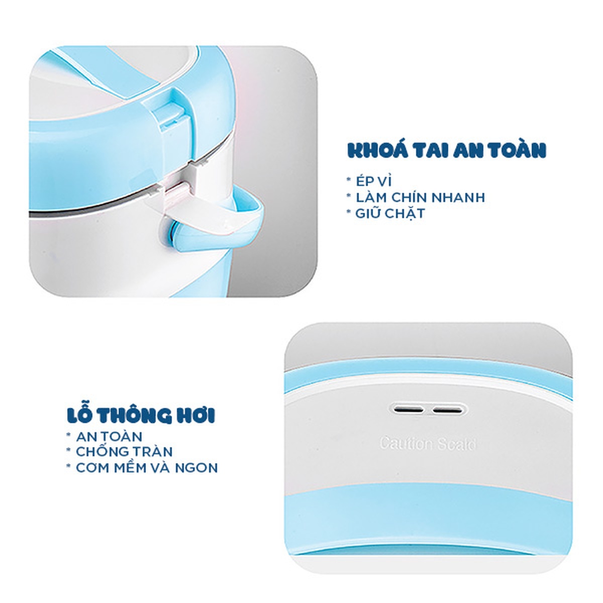 Nồi nấu nhanh thông minh Bonbébé BB-36 dung tích 2000ml - mặt trái