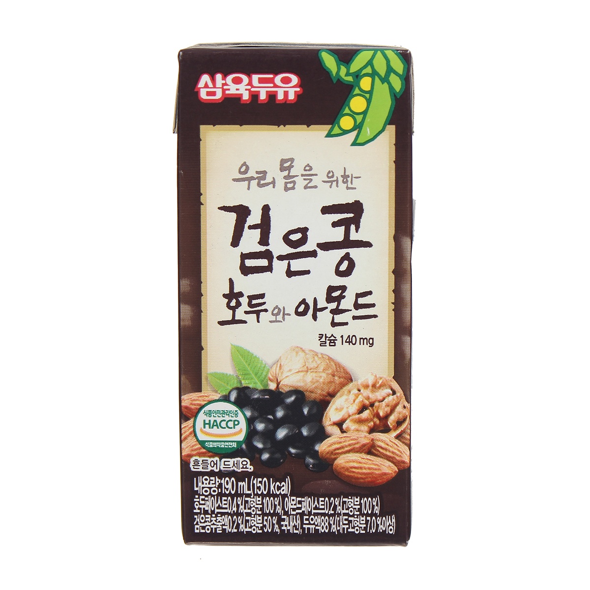 Nước đậu đen hạnh nhân óc chó Hàn Quốc 190ml - mặt phải
