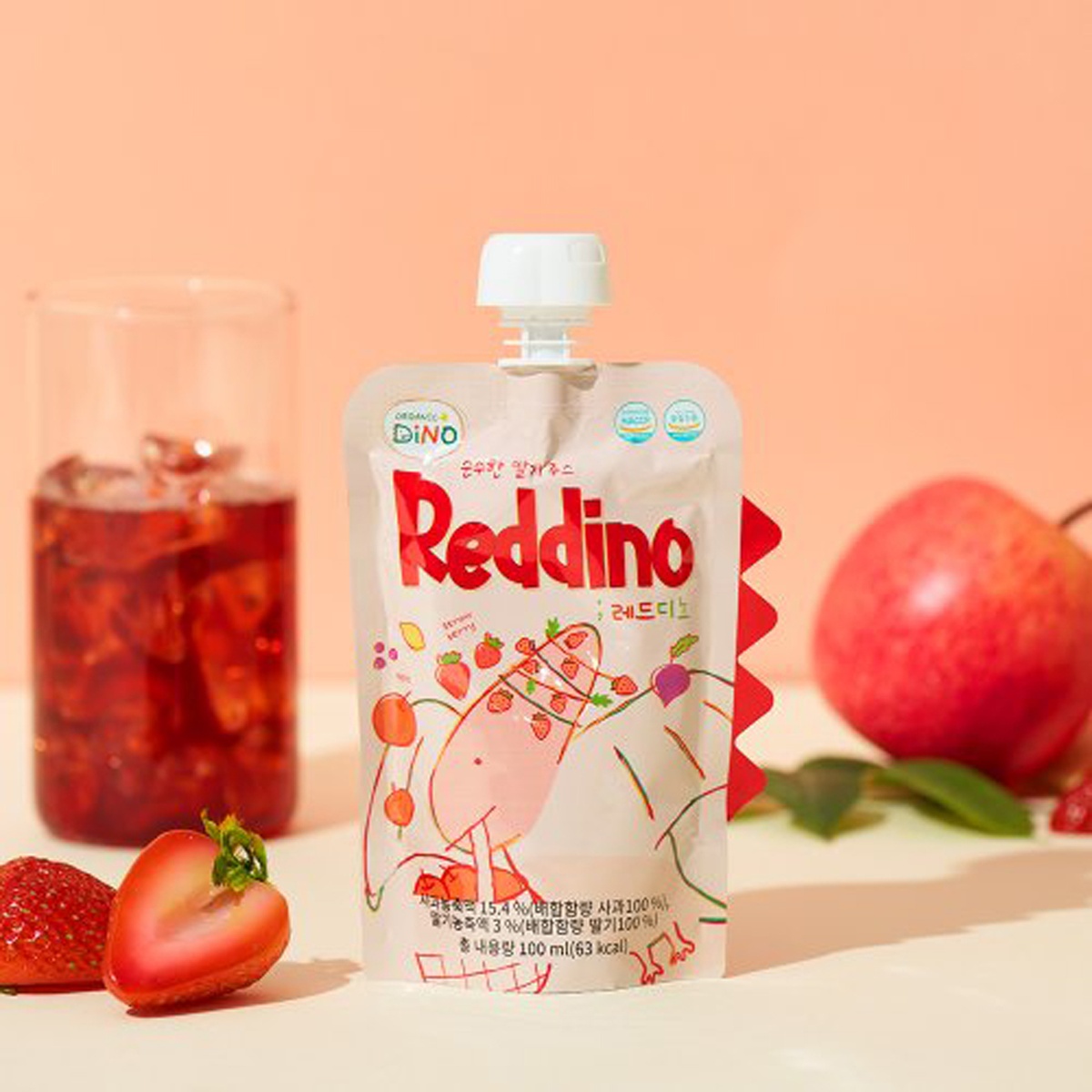 Nước ép cơm cháy củ dền RedDino 100ml (6M+) - mặt sau