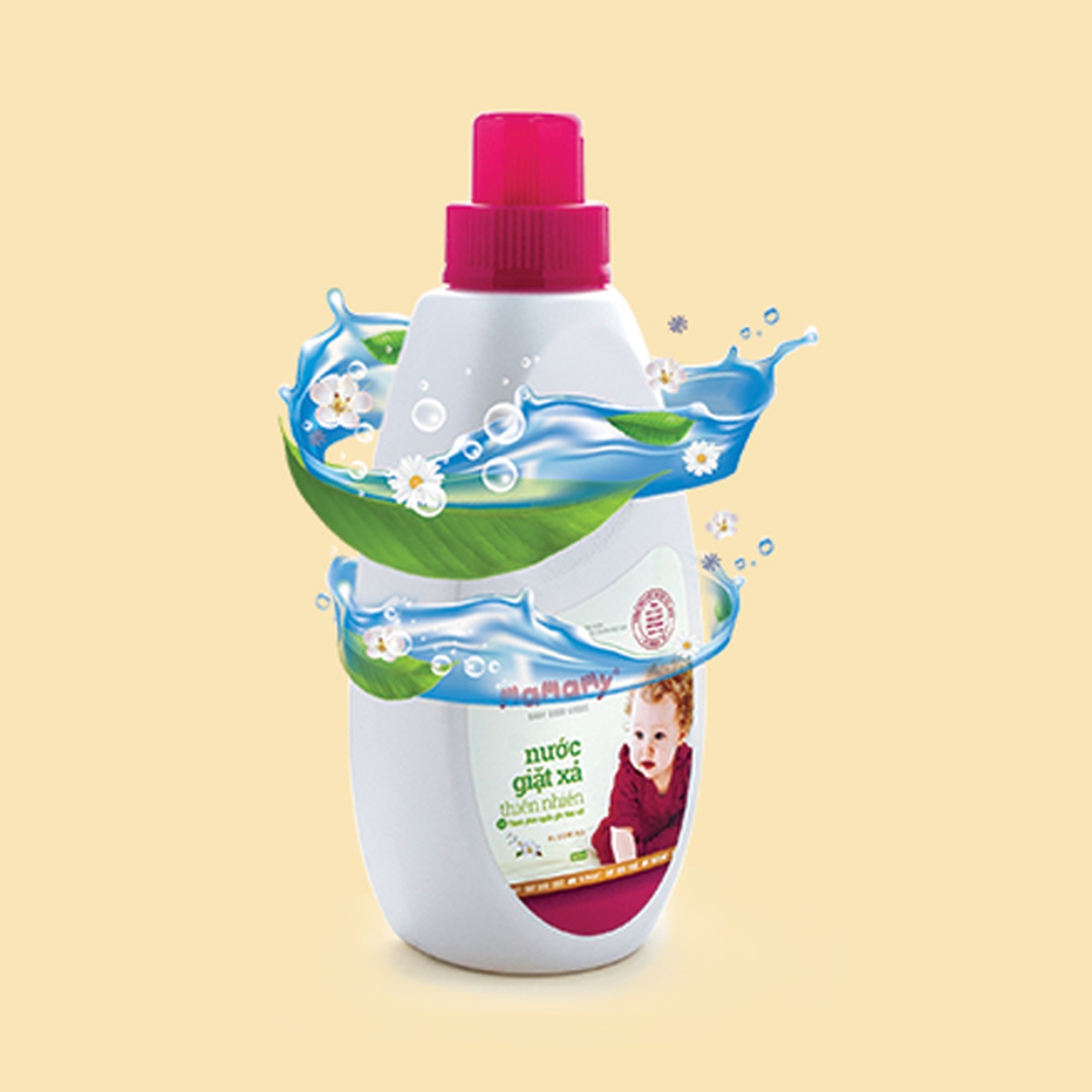 Nước giặt xả Mamamy Blooming 800ml - góc nghiêng