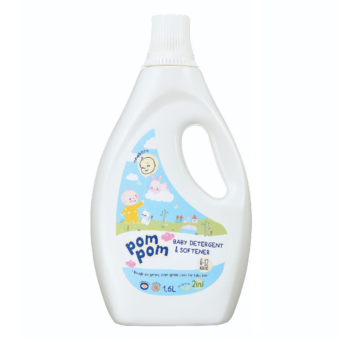 Nước giặt xả Pom Pom Newborn 1600ml (0-12M)
