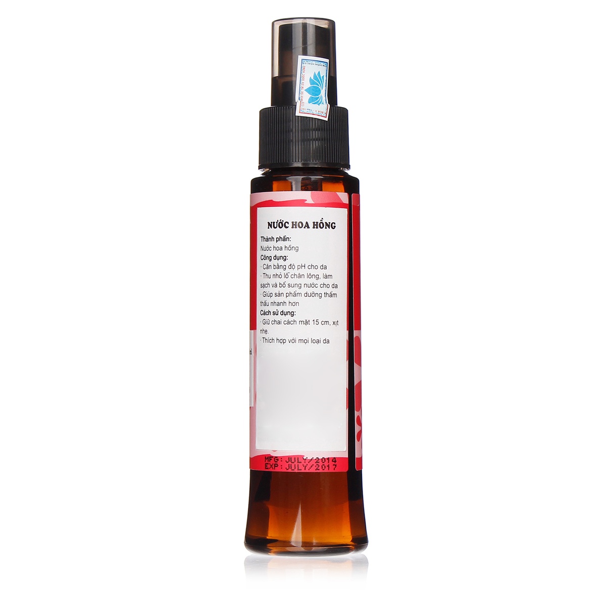 Nước hoa hồng Tanamera 100ml - mặt phải