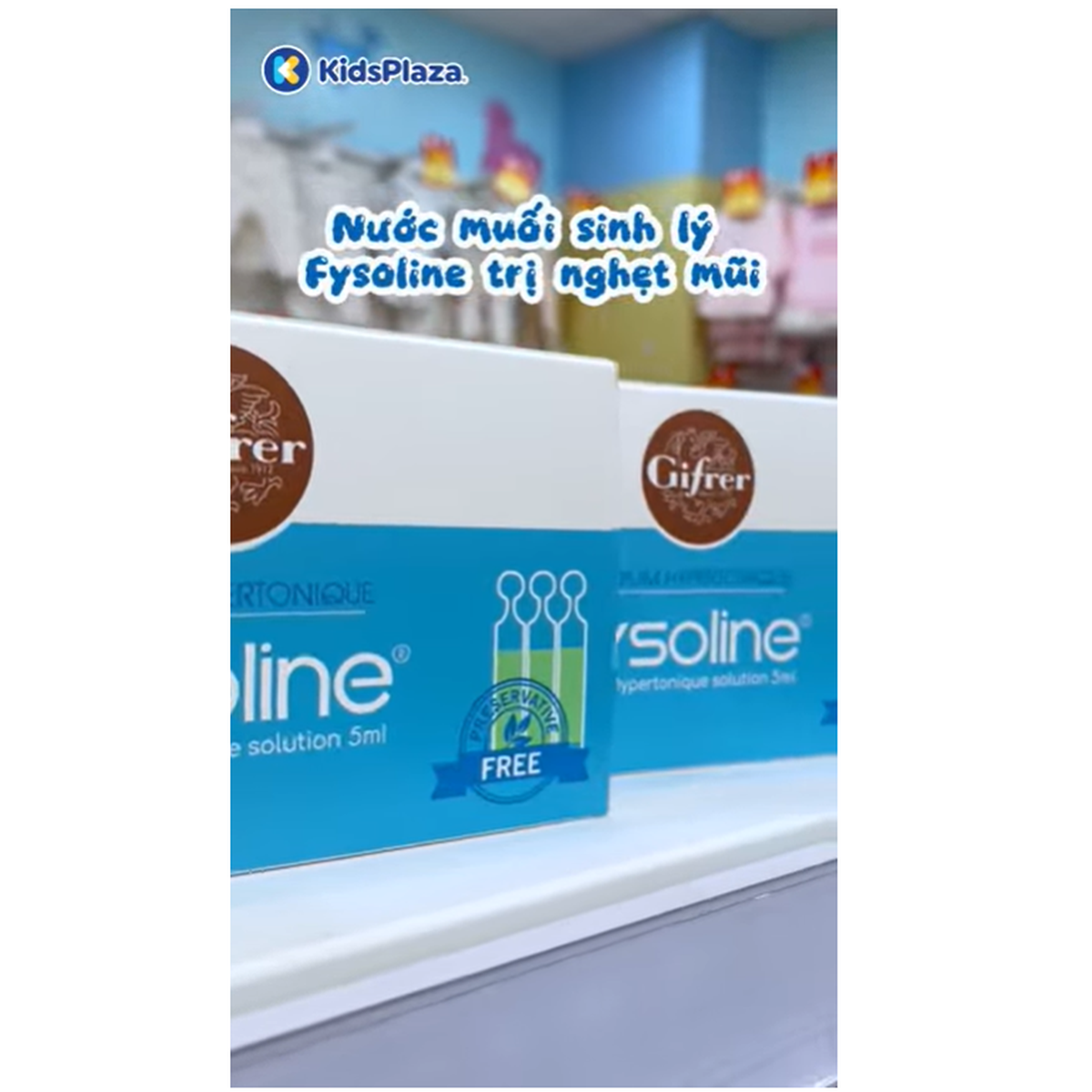 Nước muối sinh lý Fysoline xanh 5ml - video