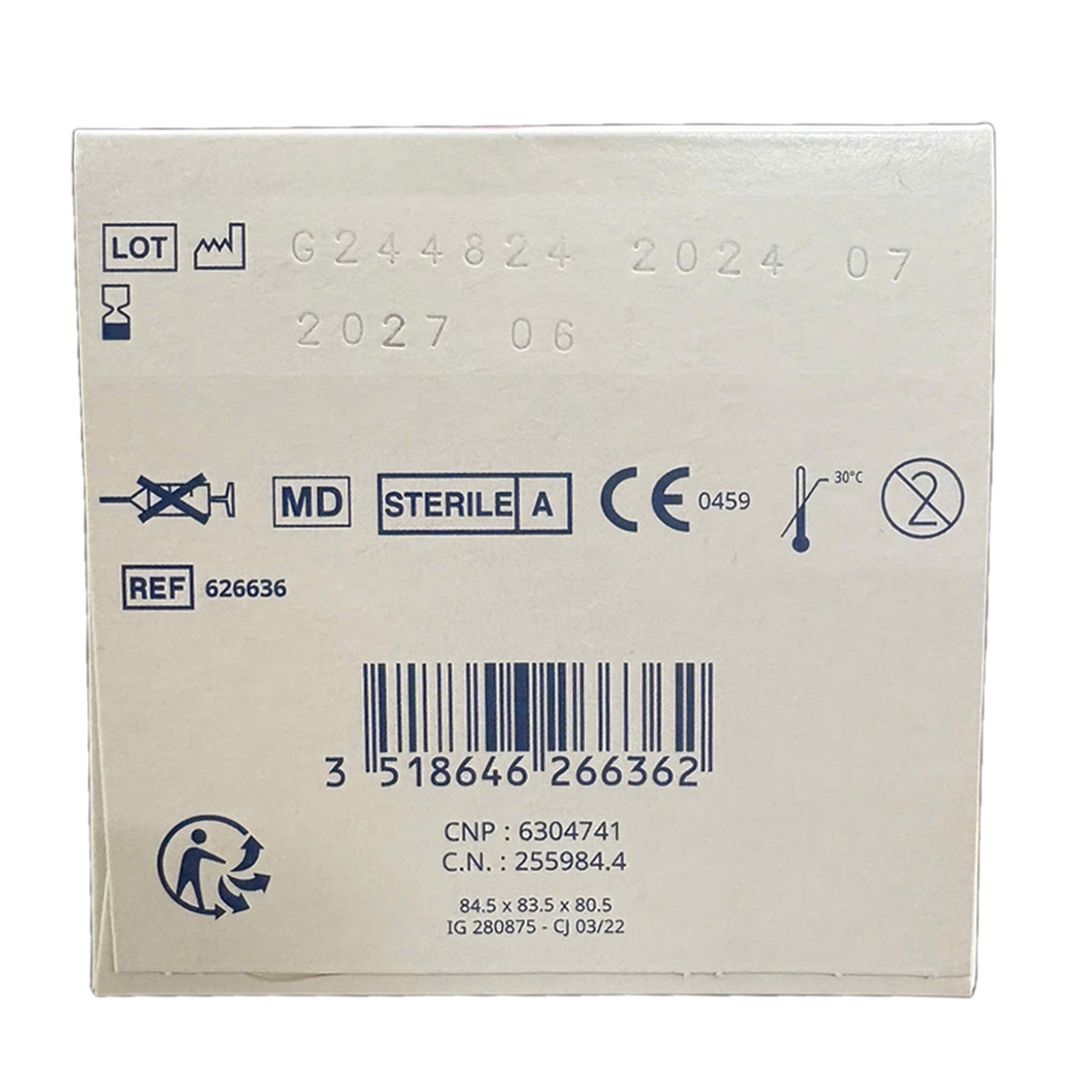 Nước muối sinh lý PHYSIODOSE 30 ống - mặt sau
