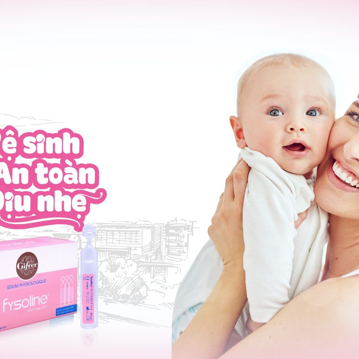 Nước muối sinh lý Fysoline hồng 5ml - mặt phải