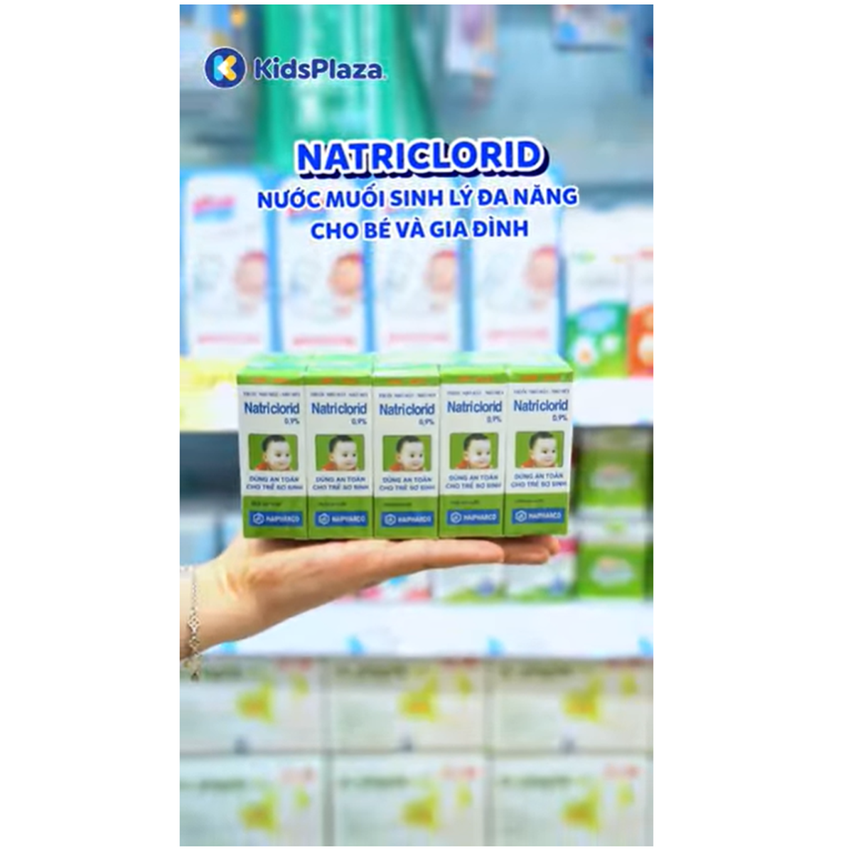 Nước muối sinh lý Natriclorid loại to 10ml (0,9%) - video