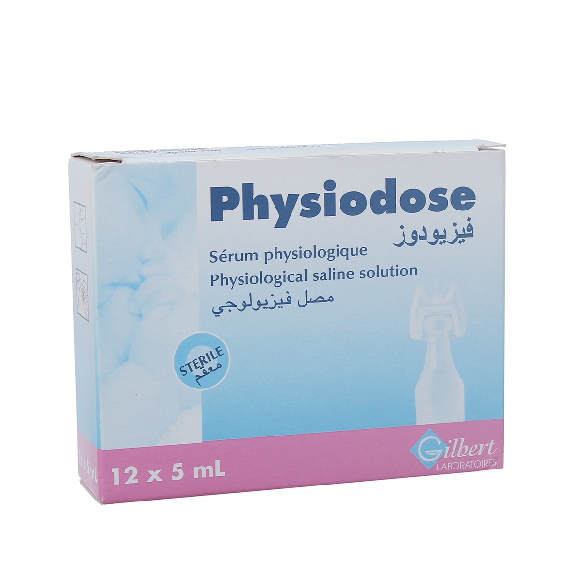 Nước muối sinh lý Physiodose 12x5ml - mặt phải