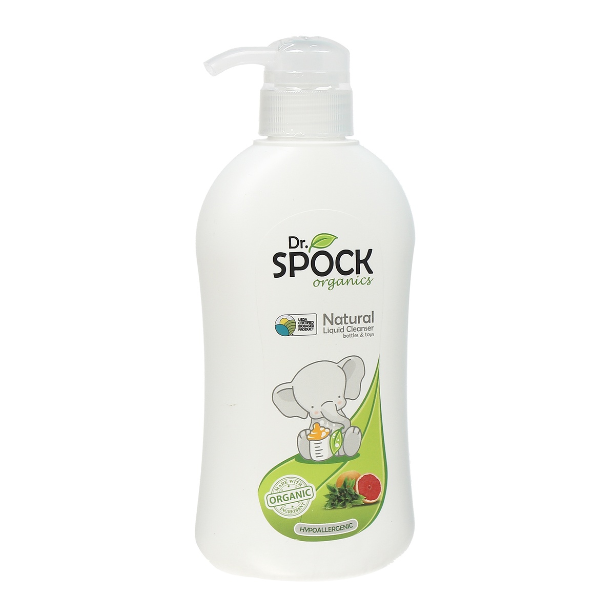 Nước rửa bình sữa Dr.Spock Organic 450ml - mặt trái