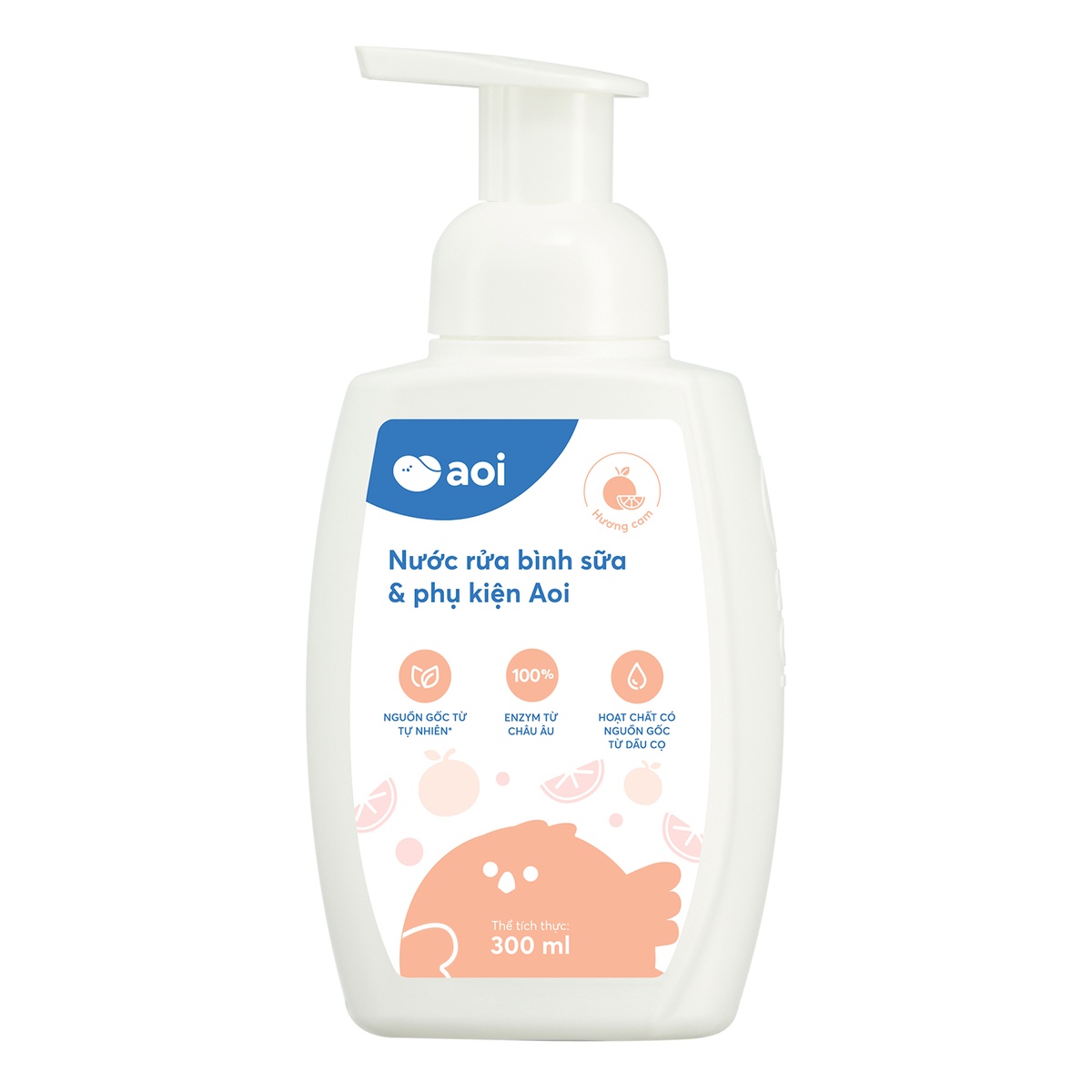Nước rửa bình sữa Aoi hương cam 300ml