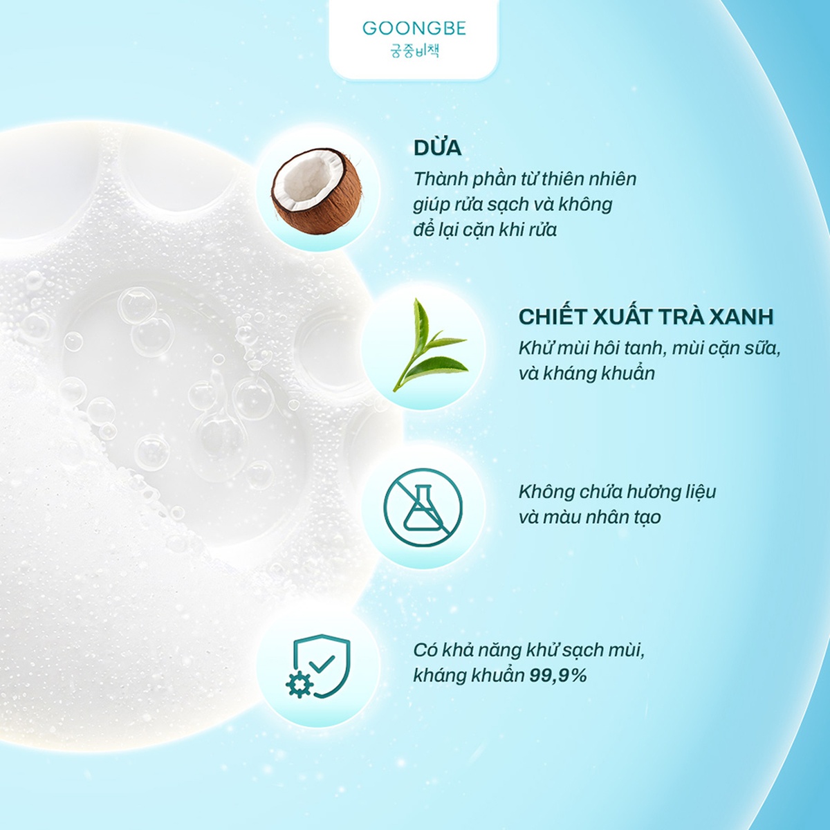 Nước rửa bình và dụng cụ ăn uống Goongbe 500ml - hình 8