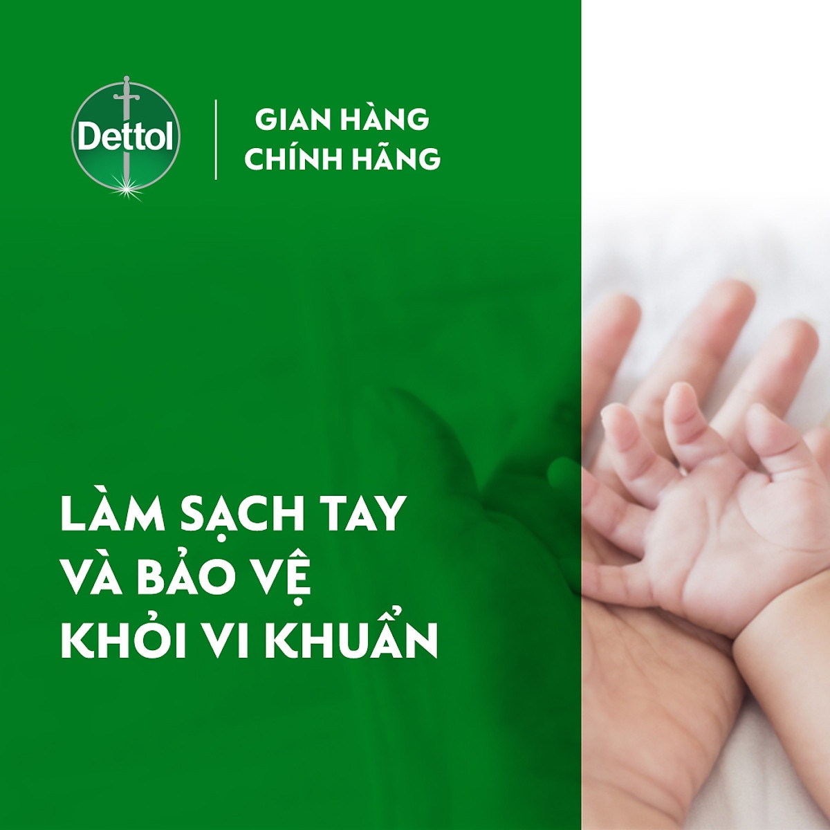 Nước rửa tay dưỡng da Dettol 250g - mặt trái