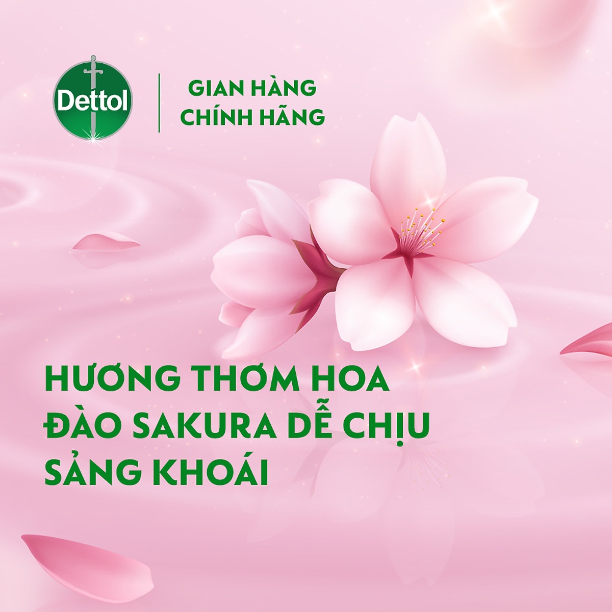 Nước rửa tay dưỡng da Dettol 250g - góc nghiêng