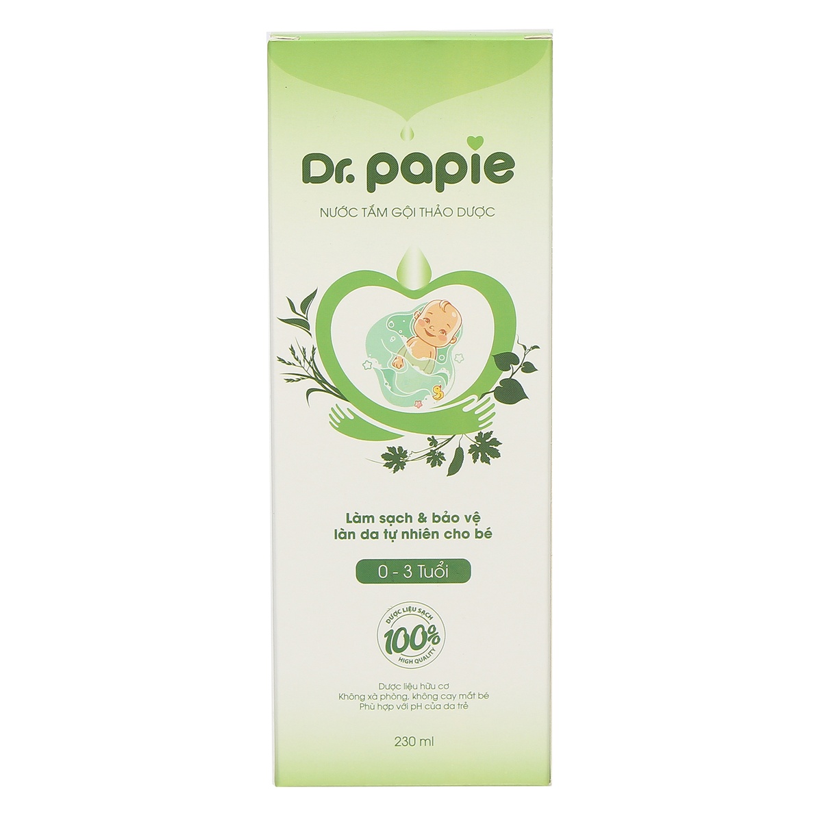 Nước tắm gội thảo dược Dr Papie 230ml - hình 6