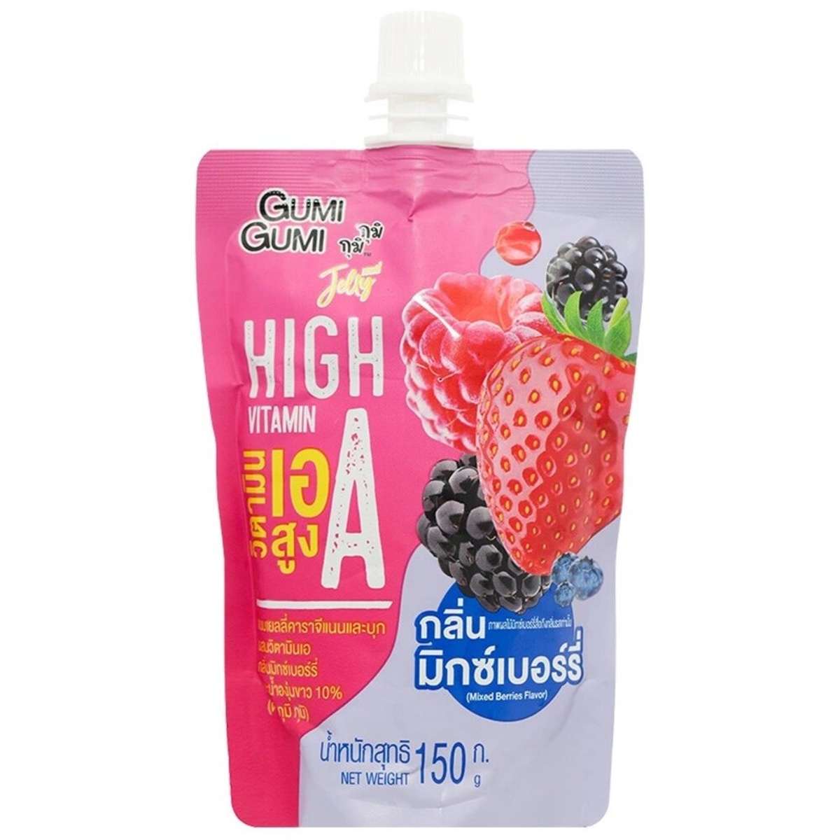 Nước thạch Jelly Gumi Gumi Vitamin A vị mix quả mọng 150g - mặt trước