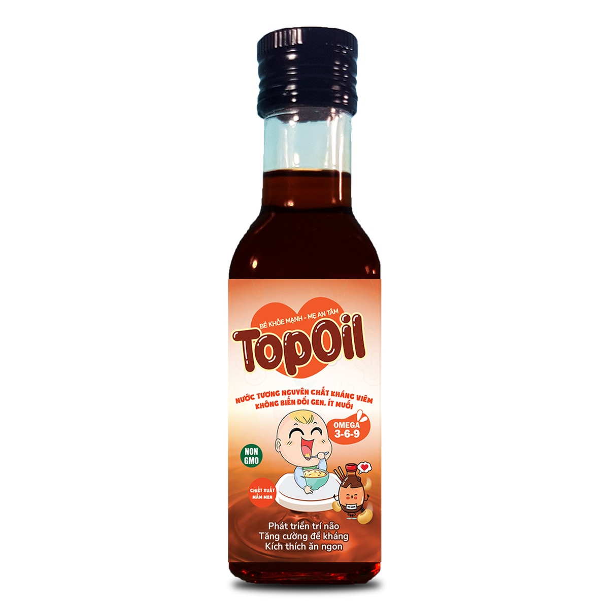 Nước tương tách muối nguyên chất Toppoil 100ml