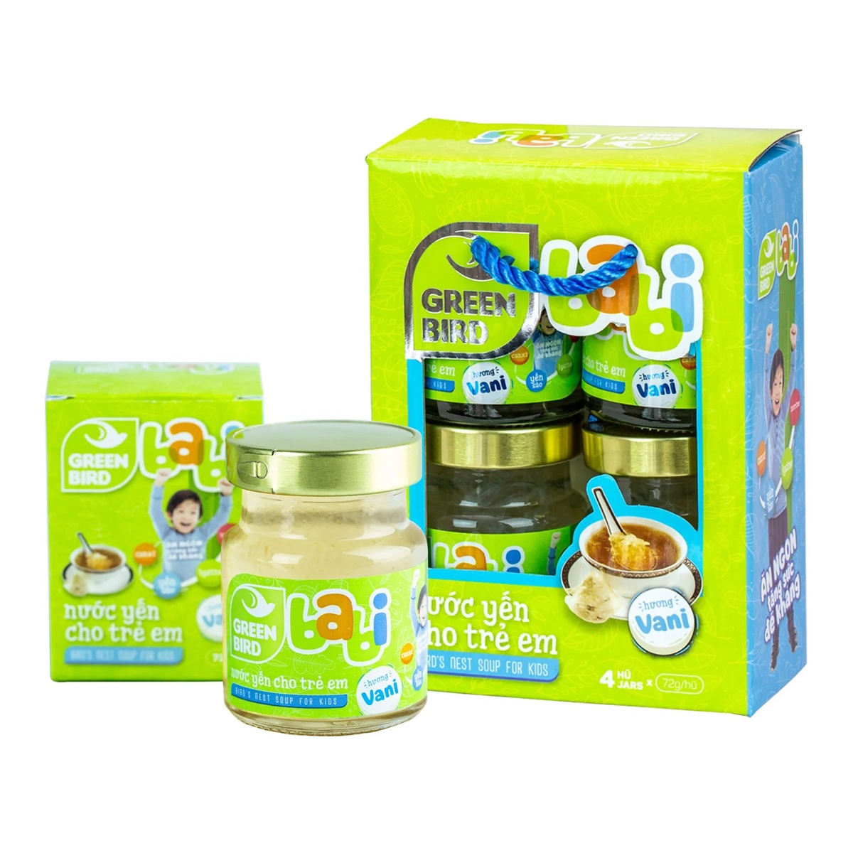 Nước yến sào hương vani GreenBird-Babi 4*72g - hình 6