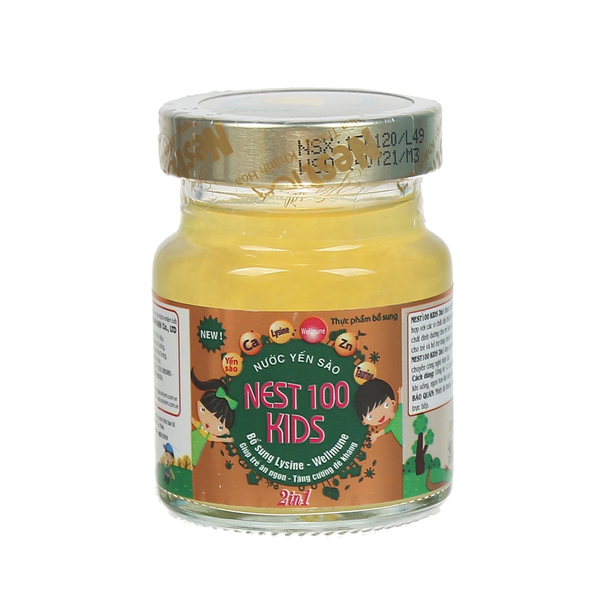 Nước yến sào Nest 100 Kids 2in1 70ml - mặt trái